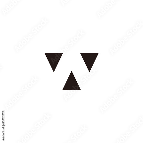 Free Download letter a triangles negative space simple logo vector - GFXLoad