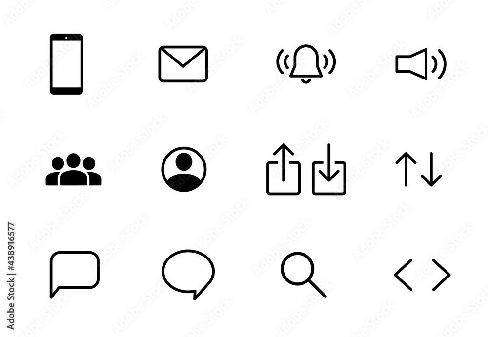 ウェブやスマートフォンのアプリ アイコンセット ウェブやスマートフォンのアプリ アイコンセット