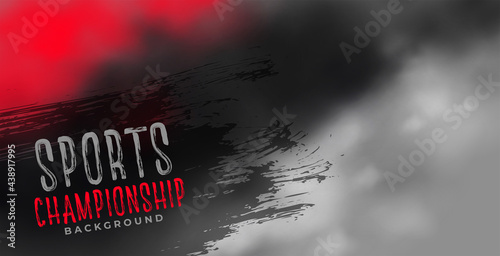 sports chamionship background with red and black smoky clouds
