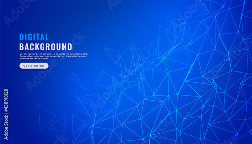 blue digital network mesh connection background