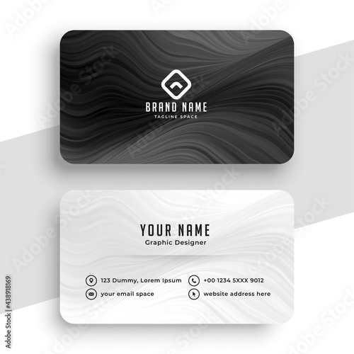 black and white business card for your brand