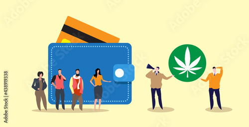 people buying medical cannabis marijuana drug consumption concept horizontal full length
