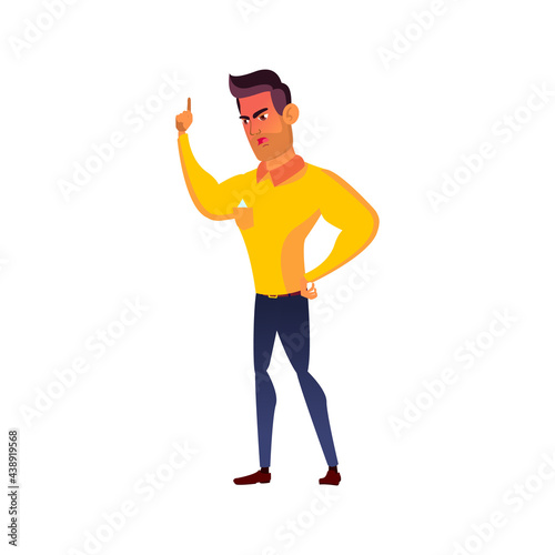 youth man swear son at home cartoon vector. youth man swear son at home character. isolated flat cartoon illustration © PikePicture