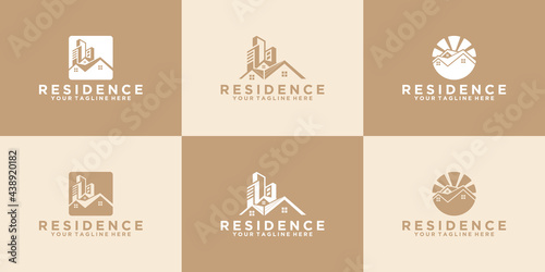 collection of modern residential building logos