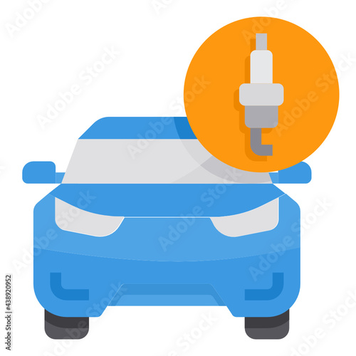 Ignition flat icon
