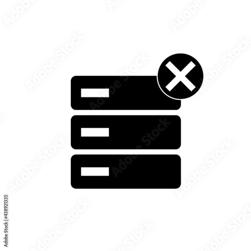 Denied data icon isolated on white background