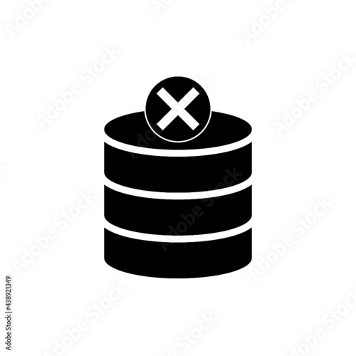 Denied data icon isolated on white background