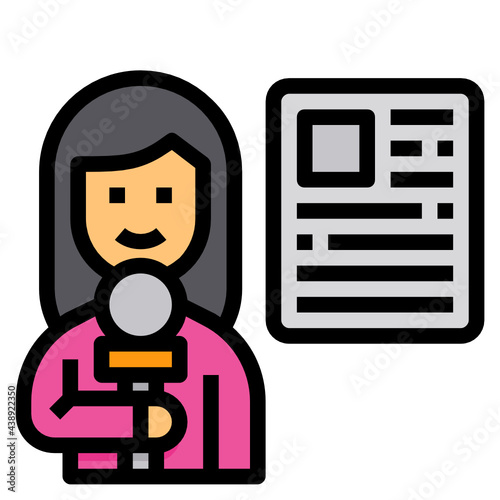 Journalist line icon
