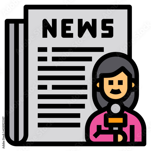 Journalist line icon