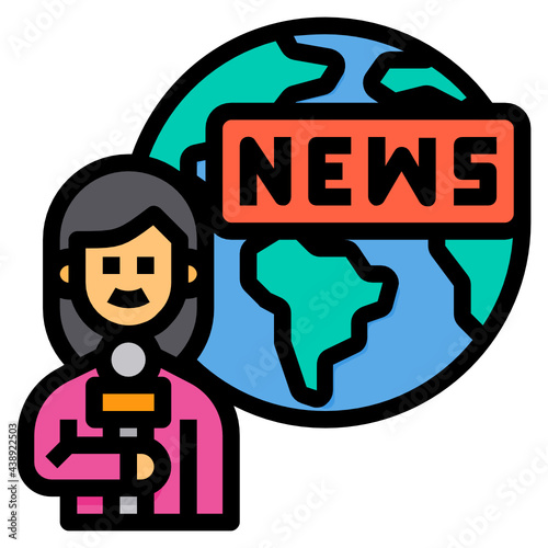 Reporter line icon