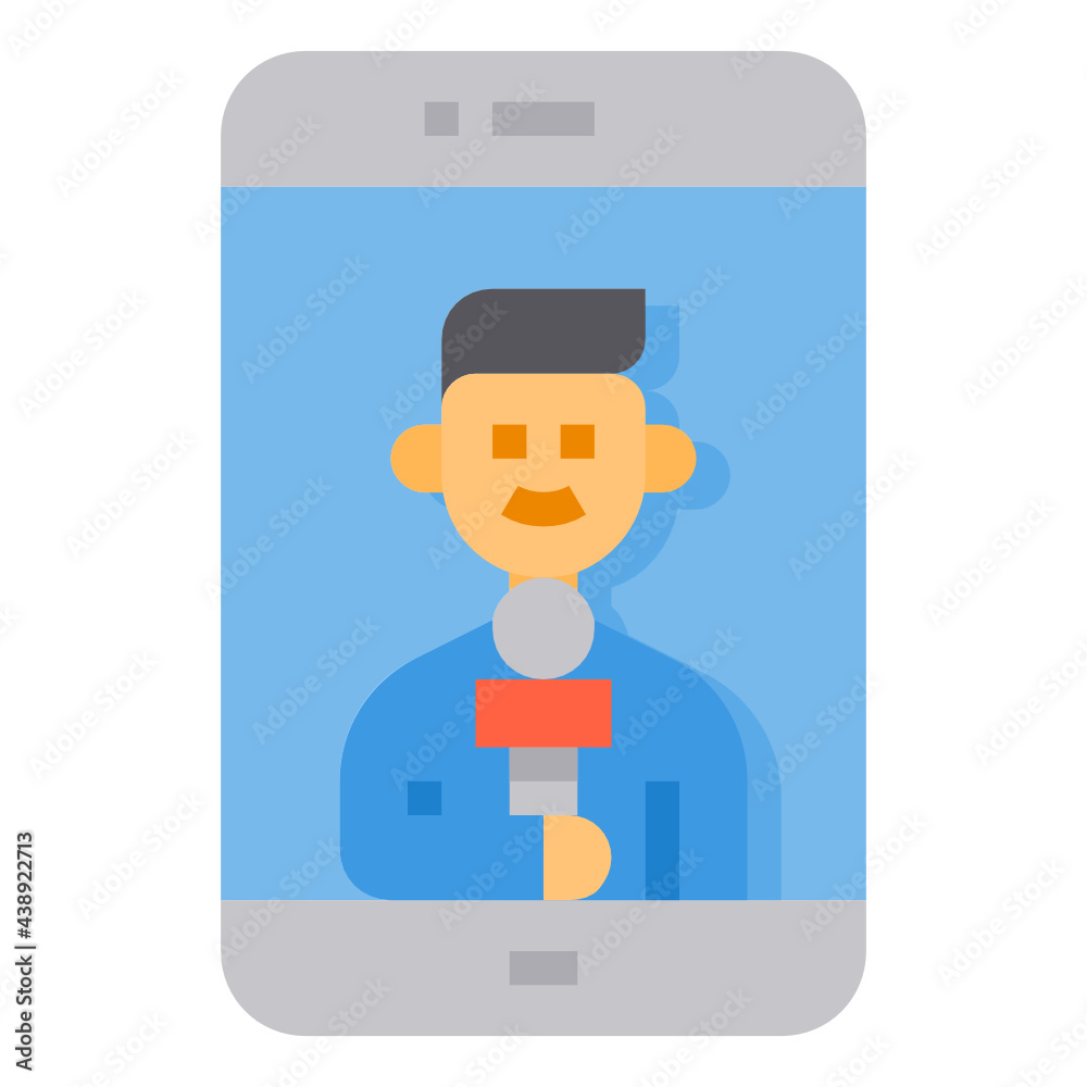 News Reporter flat icon