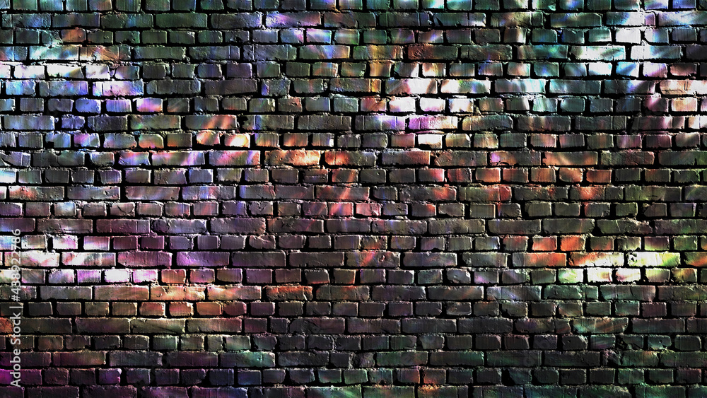 Colorful graffiti on a brick wall as a dark background Stock Photo | Adobe  Stock