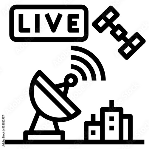 Antenna line icon