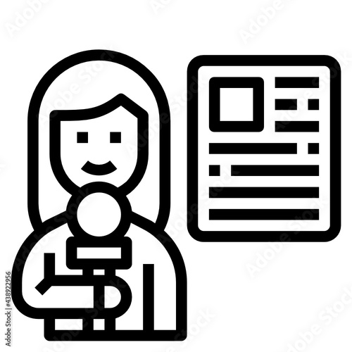 Journalist line icon