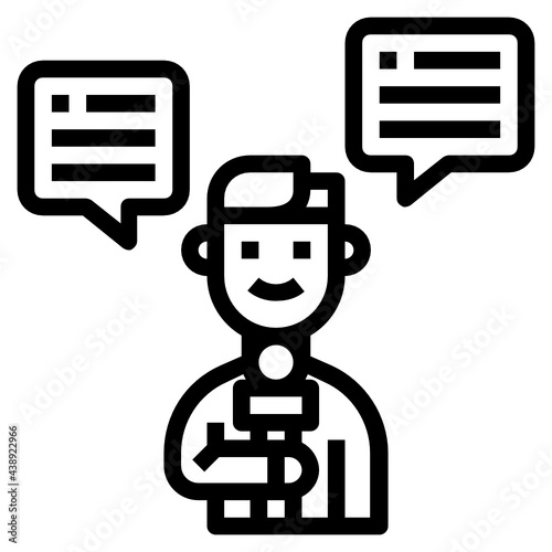 Journalist line icon
