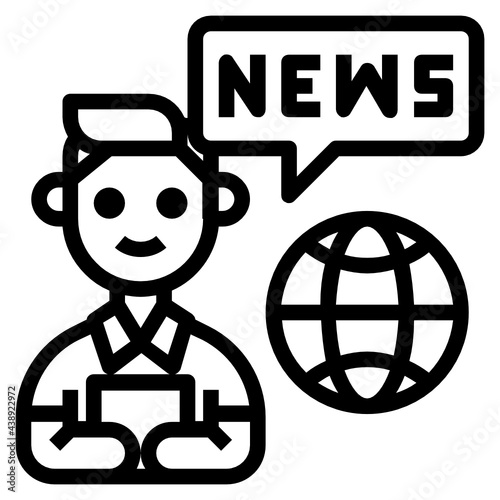 Journalist line icon