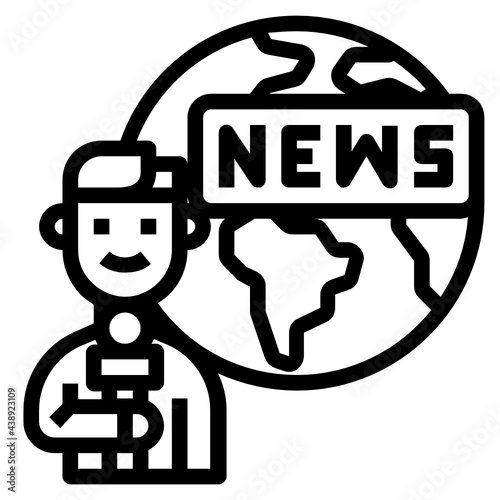 Reporter line icon