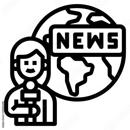 Reporter line icon