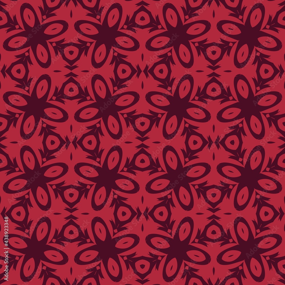 seamless pattern with flowers on a red background seamless pattern with flowers on a red background