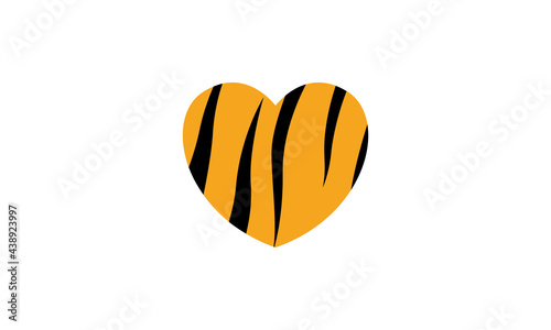 love heart shape with wild skin logo vector icon illustration design