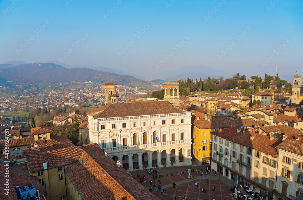 Naklejka premium Bergamo, Piemont, Italien