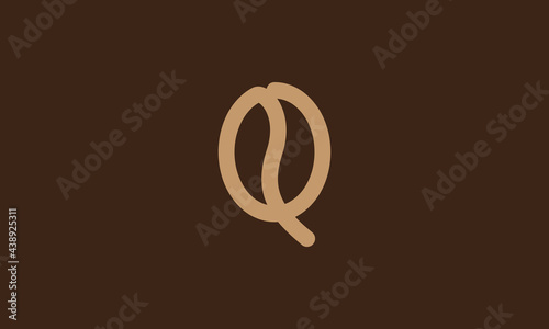 letter Q for coffee beans logo vector icon illustration design