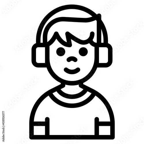 Boy line icon