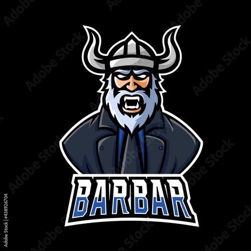 Barbar sport or esport gaming mascot logo template, for your team