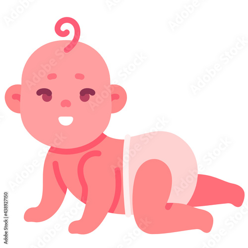 Baby crawling