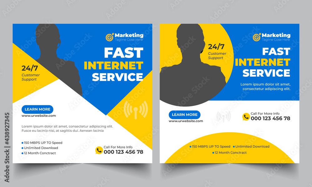 Internet Broadband Service Promotion Editable Social Media Post Web Banner Template Internet Broadband Service Promotion Editable Social Media Post Web Banner Template