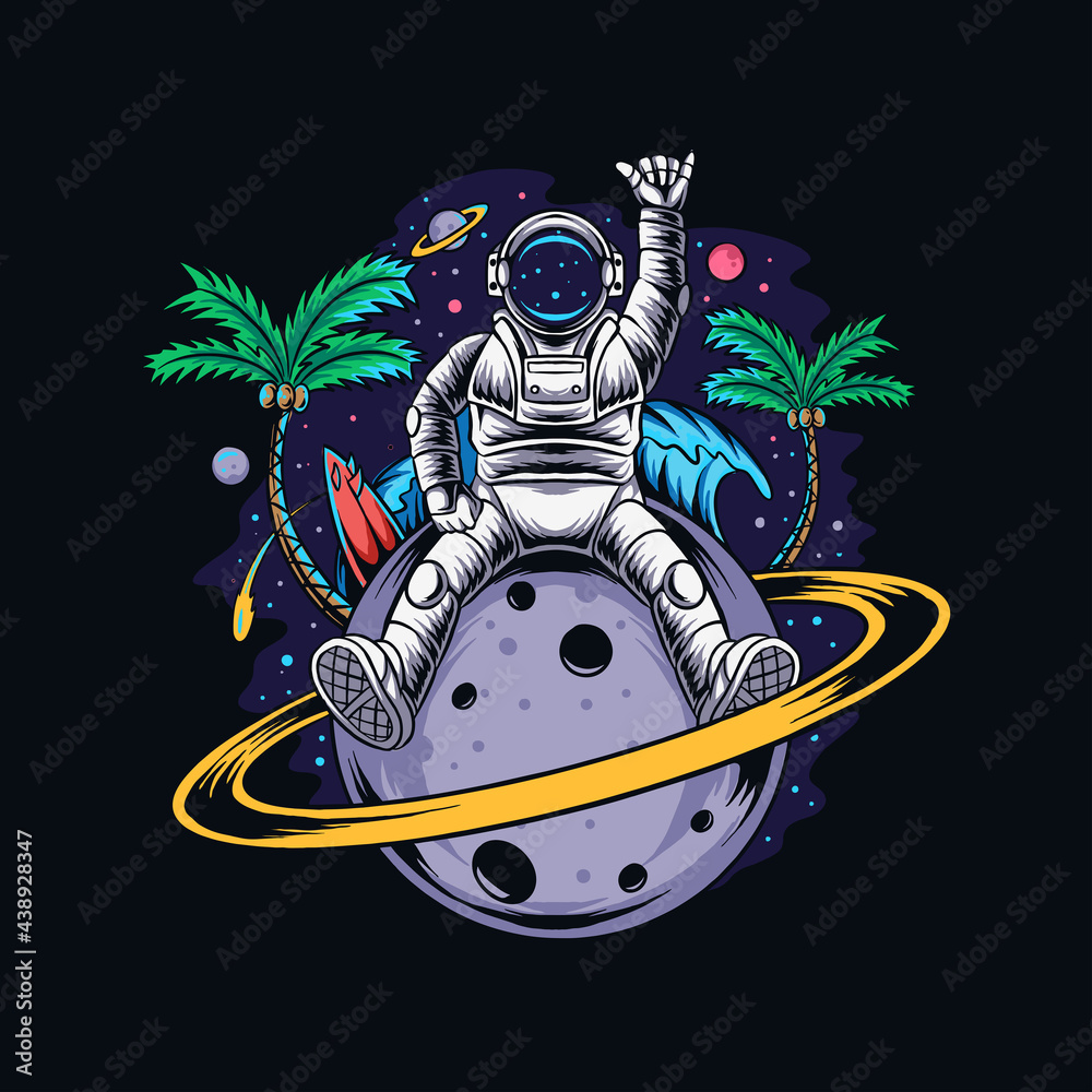 Sad Astronaut Sitting On Planet One Stock Illustration 1650991819