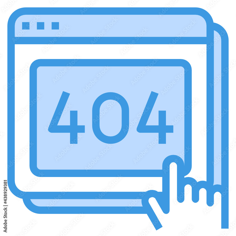 404 Error blue line icon 404 Error blue line icon