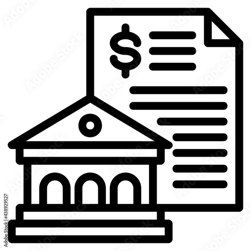 black bank building with dollar sign document clip art preview