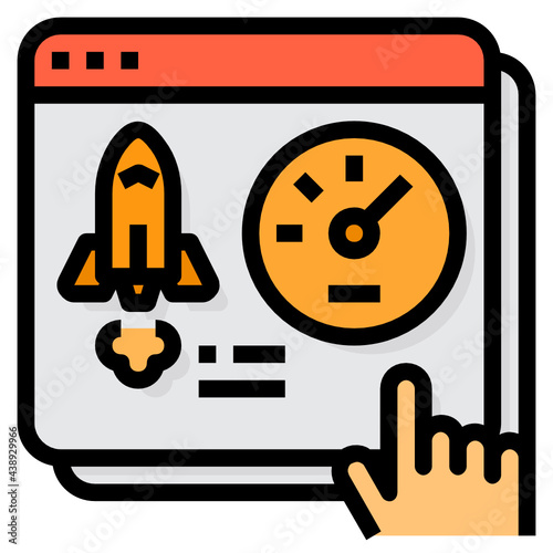 Speed Test line icon