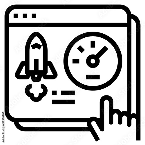 Speed Test line icon