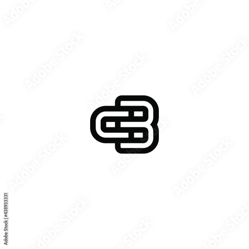 bc cb letter vector logo abstract