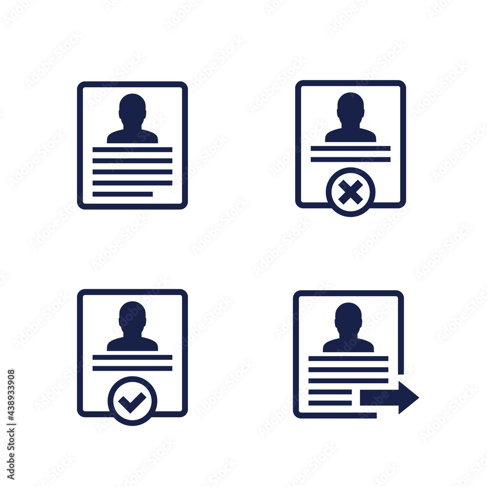 account info, profile, delete personal data icons account info, profile, delete personal data icons