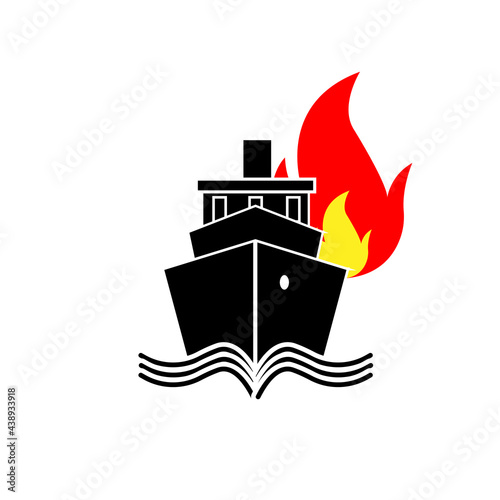  ships Burning on fire under attack in Mediterranean Sea