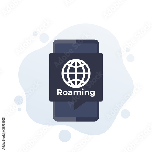roaming icon with a smart phone