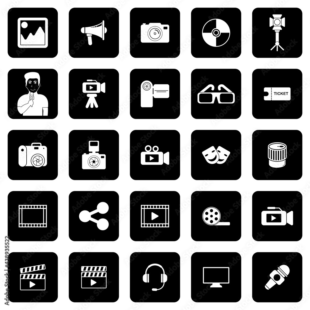 multimedia icon set vector sign symbol multimedia icon set vector sign symbol