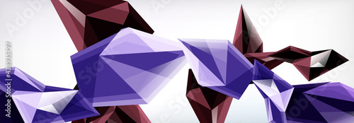 Vector 3d triangles and pyramids abstract background for business or technology presentations, internet posters or web brochure covers