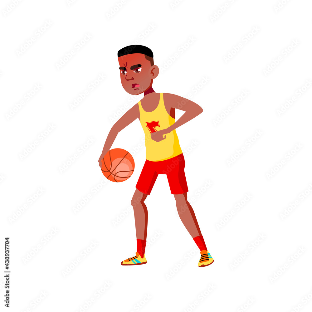 aggressive boy playing basketball on playground cartoon vector. aggressive boy playing basketball on playground character. isolated flat cartoon illustration