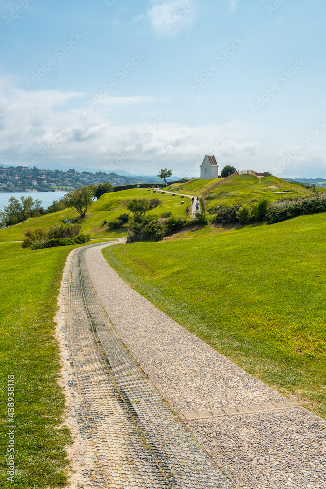 Path in the natural park of Saint Jean de Luz called Parc de Sainte Barbe, Col de la Grun in the French Basque country. France