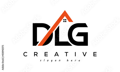 initial DLG letters real estate construction logo vector