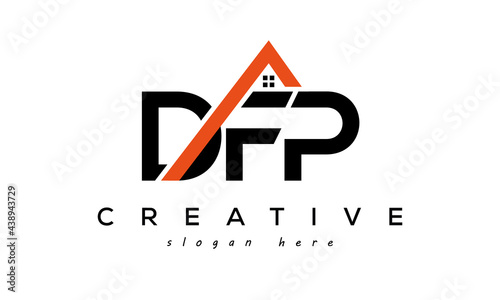initial DFP letters real estate construction logo vector
