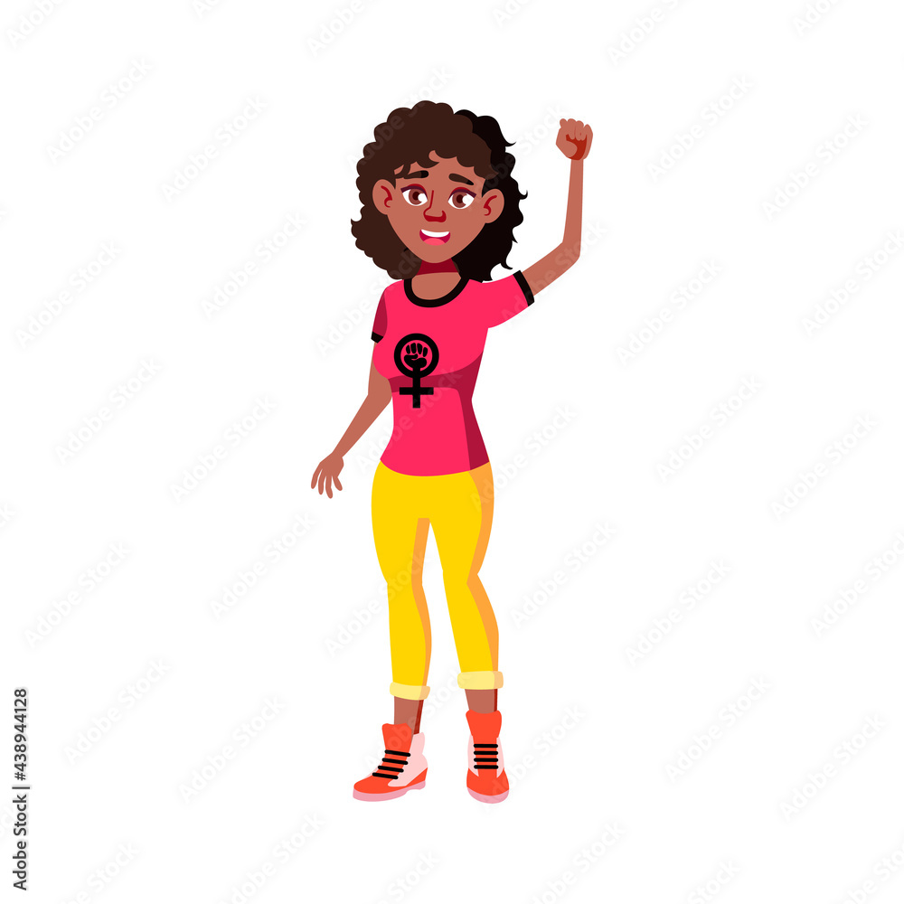 youth african lady on feminism meeting cartoon vector. youth african lady on feminism meeting character. isolated flat cartoon illustration youth african lady on feminism meeting cartoon vector. youth african lady on feminism meeting character. isolated flat cartoon illustration