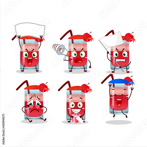 Mascot design style of singapore sling character as an attractive supporter