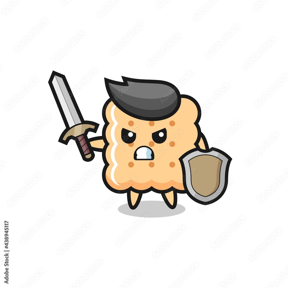 cute cracker soldier fighting with sword and shield cute cracker soldier fighting with sword and shield