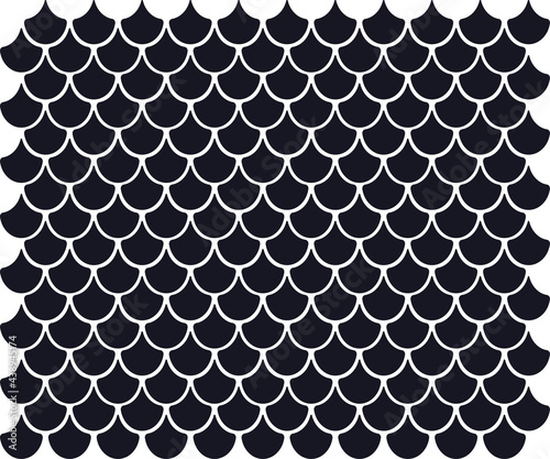 Dragon scale pattern background. A large number of scales of beautifully arranged fish.