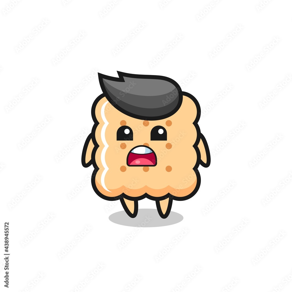 cracker illustration with apologizing expression, saying I am sorry cracker illustration with apologizing expression, saying I am sorry